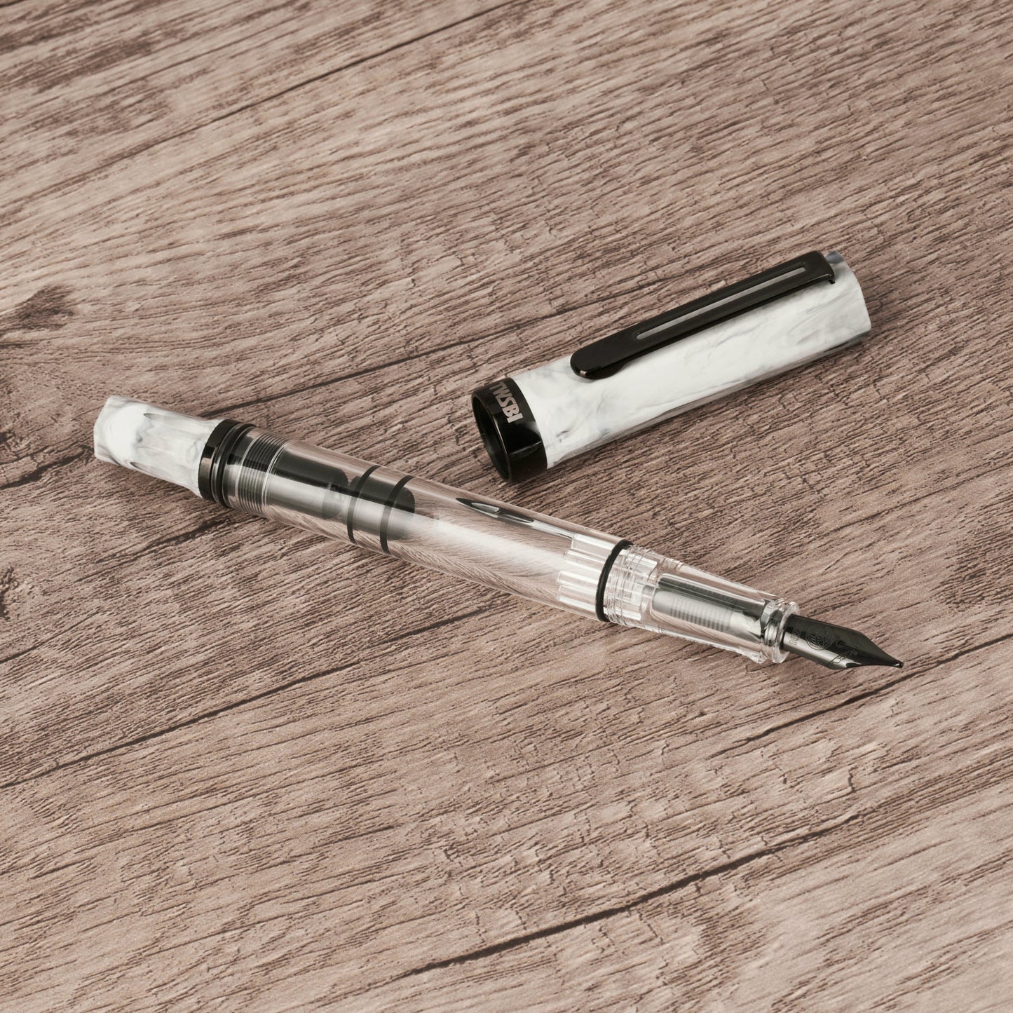 Twsbi | ECO | Carrara with Onyx