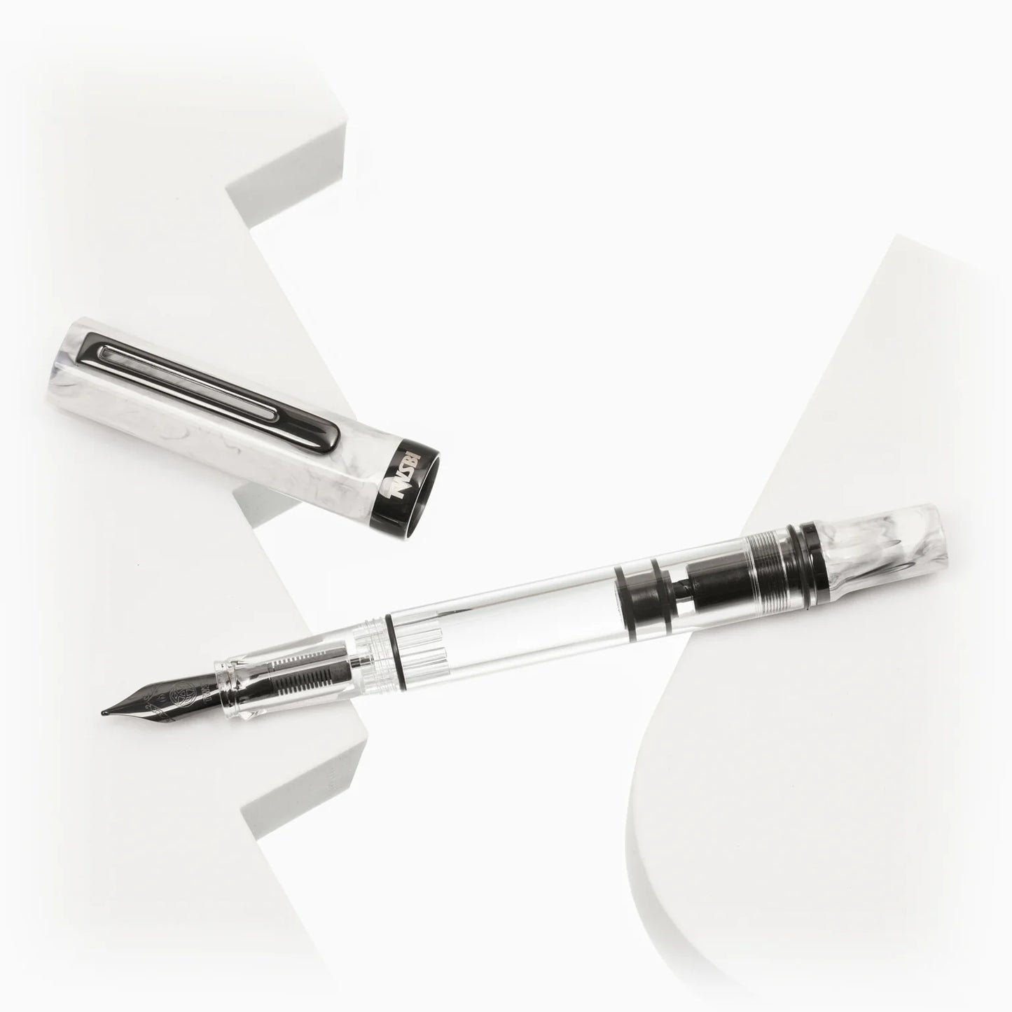 Twsbi | ECO | Carrara with Onyx
