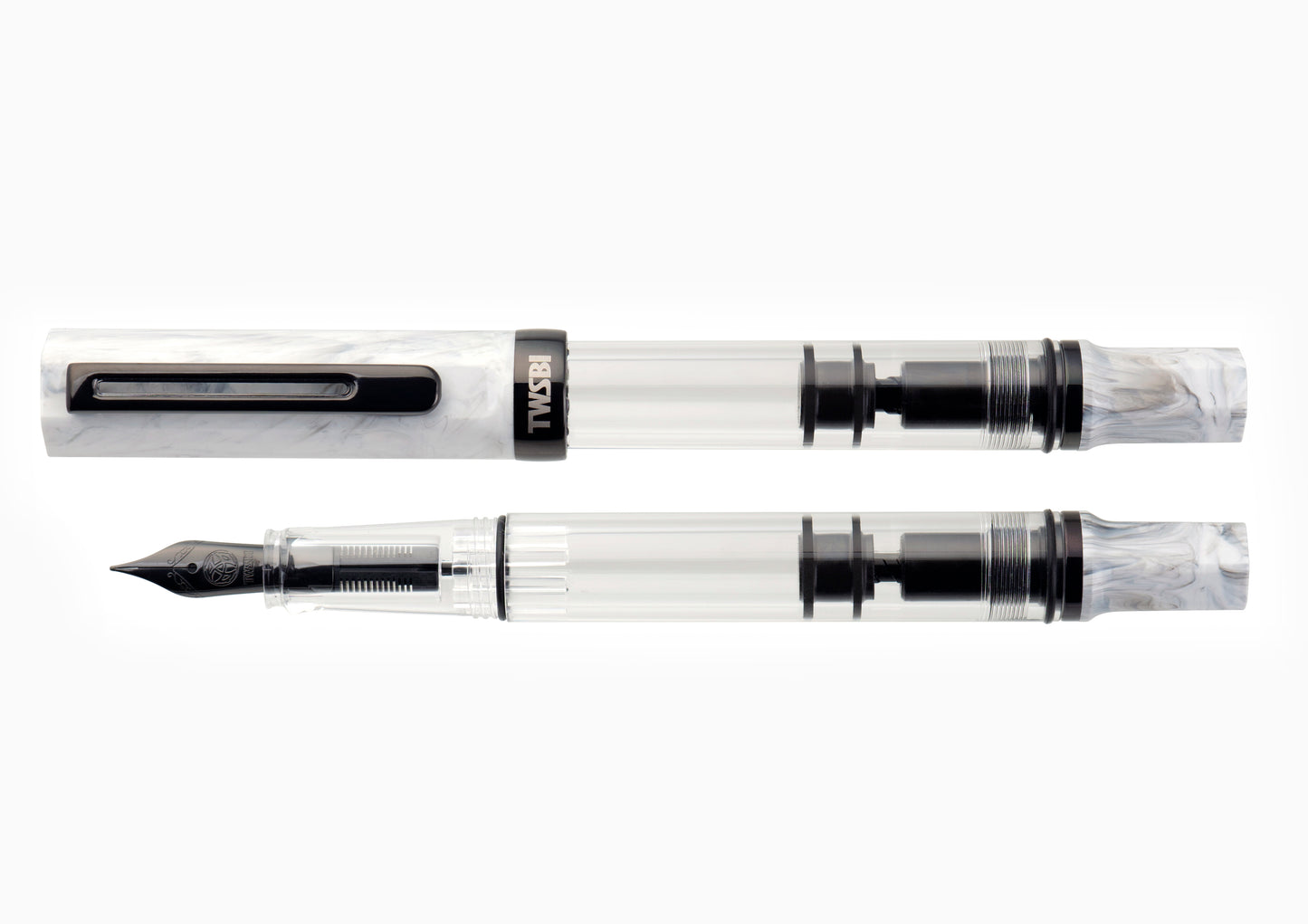 Twsbi | ECO | Carrara with Onyx