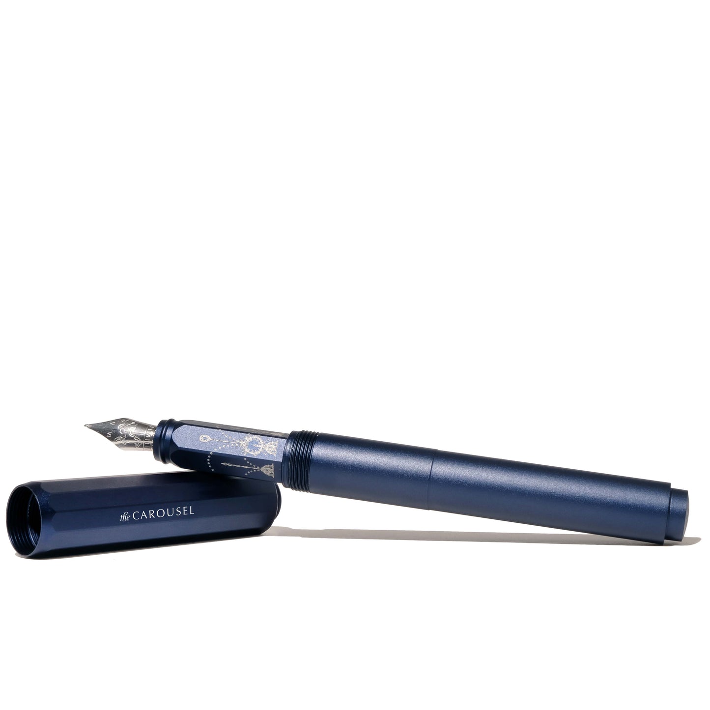 Aluminum Carousel Fountain Pen - Glistening Glass