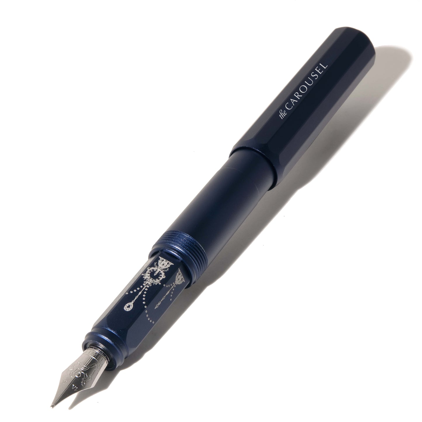 Aluminum Carousel Fountain Pen - Glistening Glass