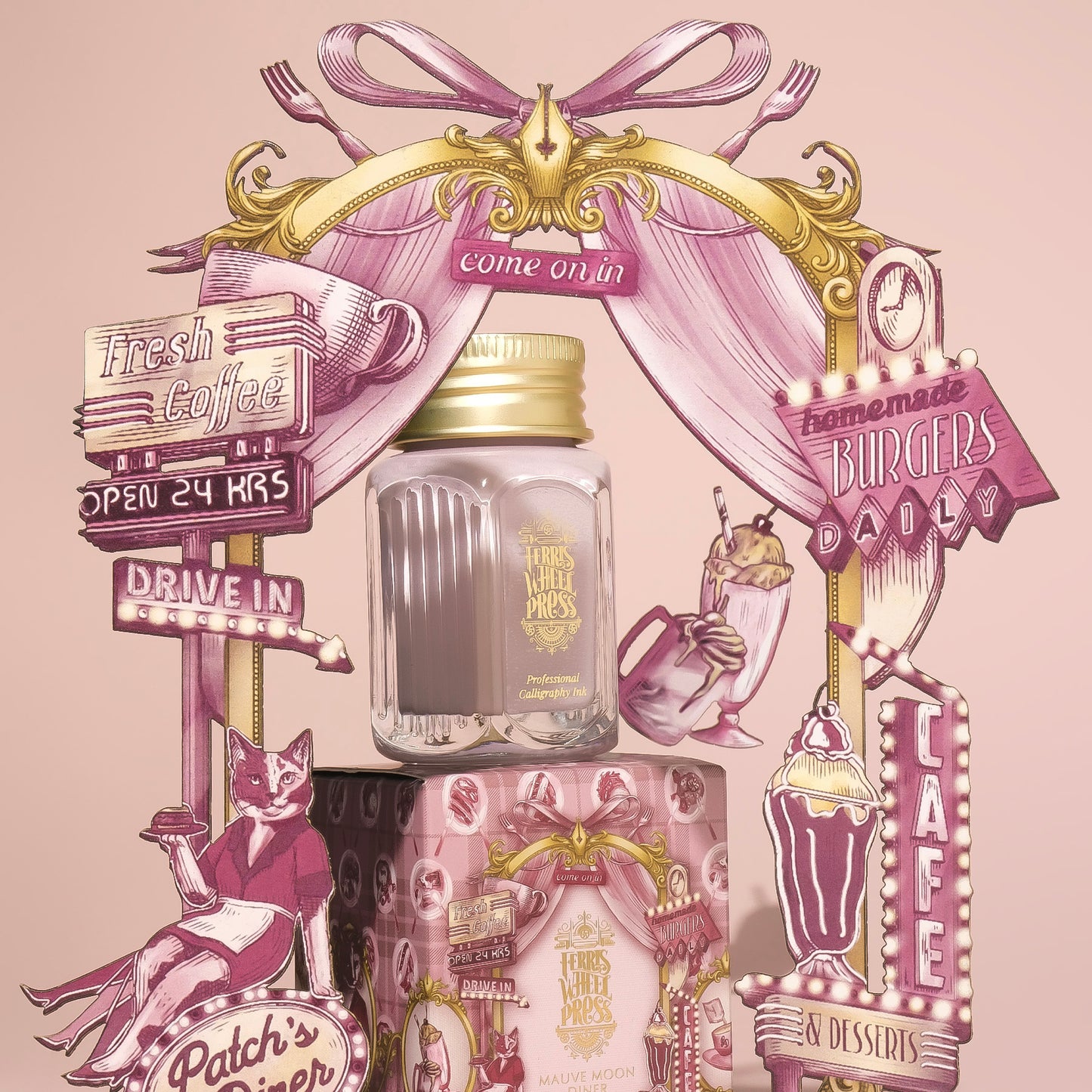 Calligraphy Ink | Mauve Moon Diner 28ml