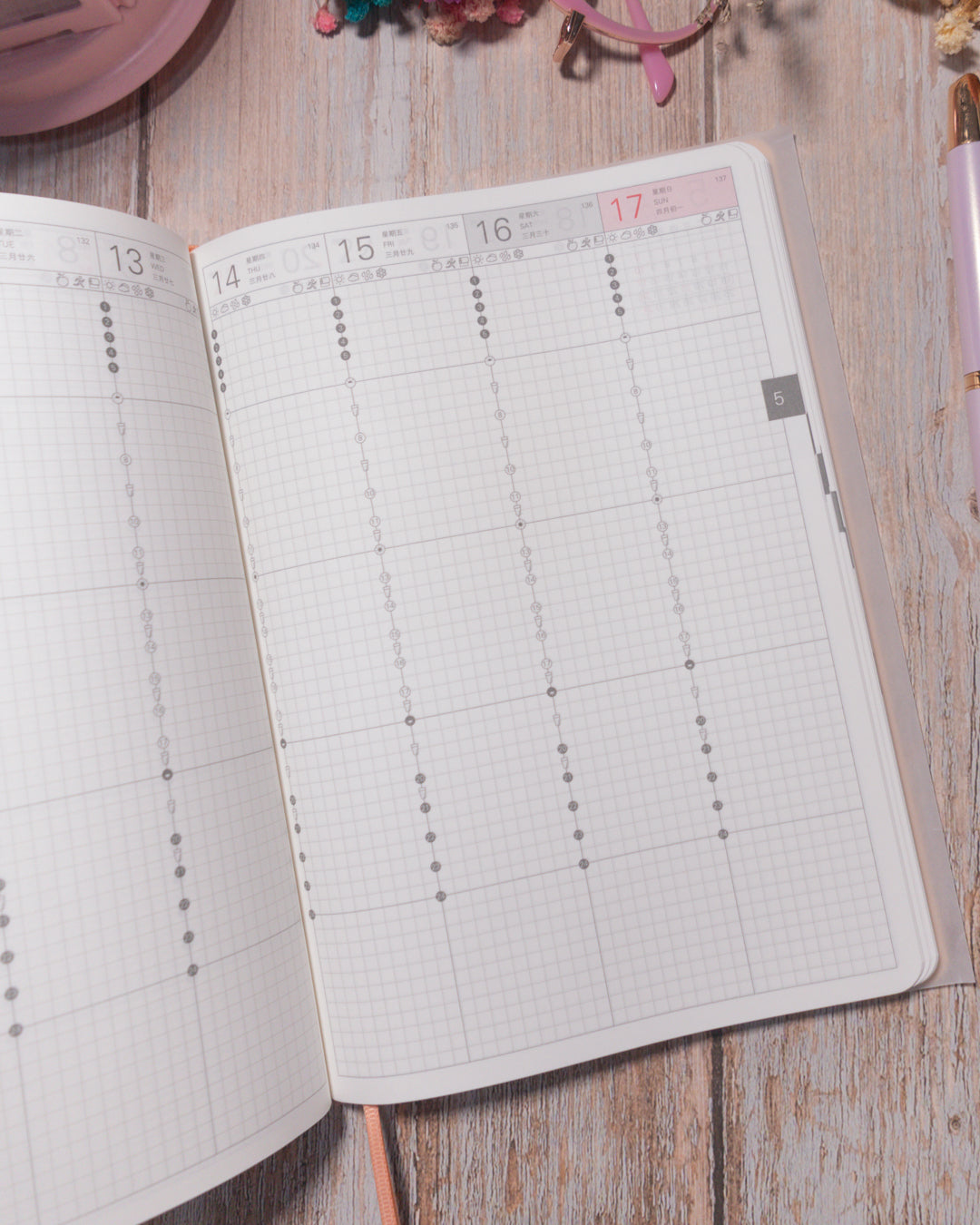 Kinbor Manage Time & Control Life | Agenda A5 - Semana vertical