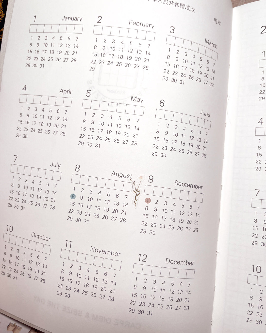 Kinbor One Eighth | Agenda Perpetua - Semana vista