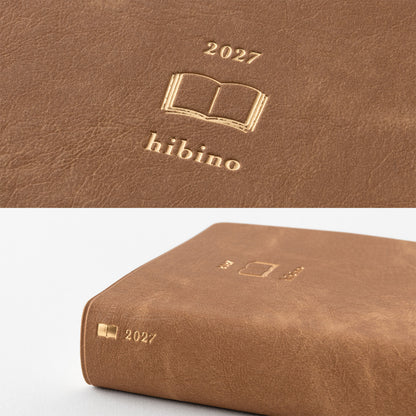 Midori Hibino 2027 Camel | Agenda diaria A6