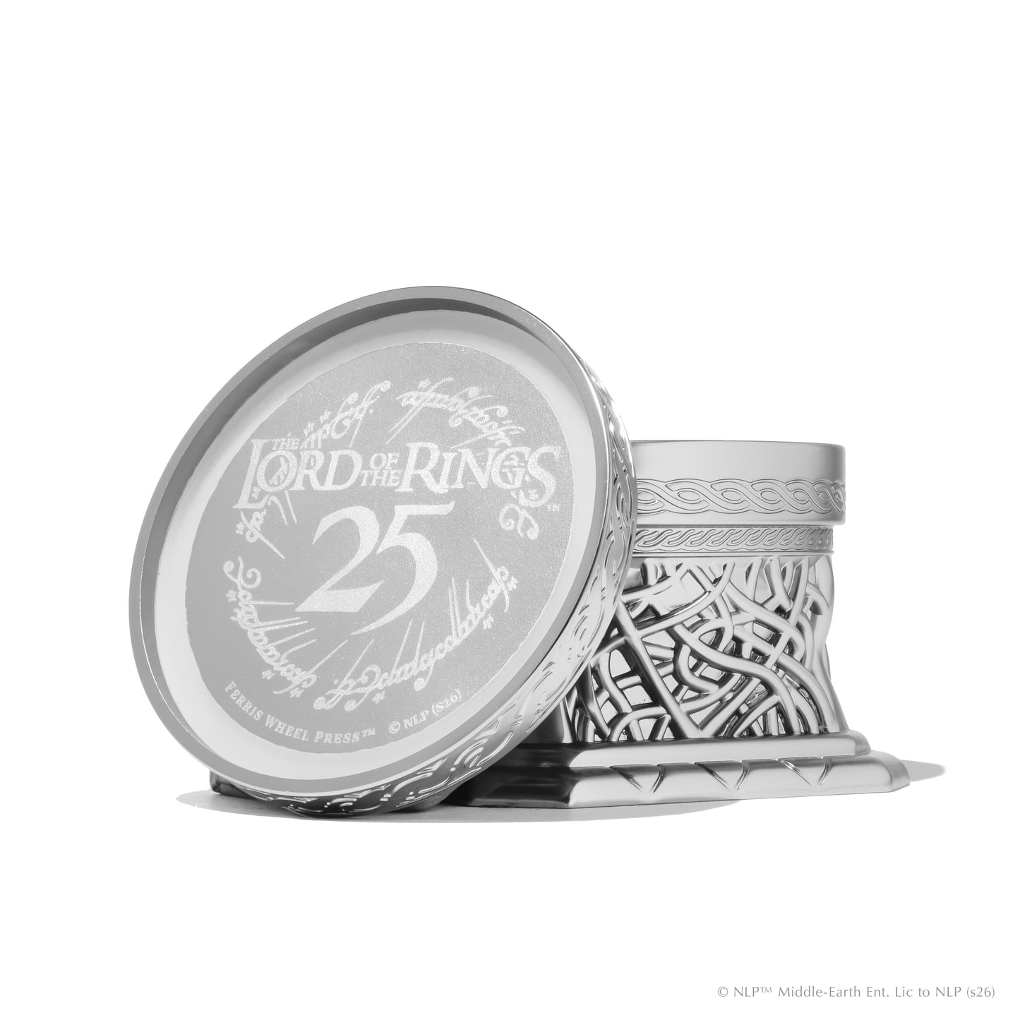 Licencias Oficiales | Warner Bros. | The Lord of the Rings | 25th Anniversary Edition | Mirror of Galadriel Inkwell - Brushed Edition
