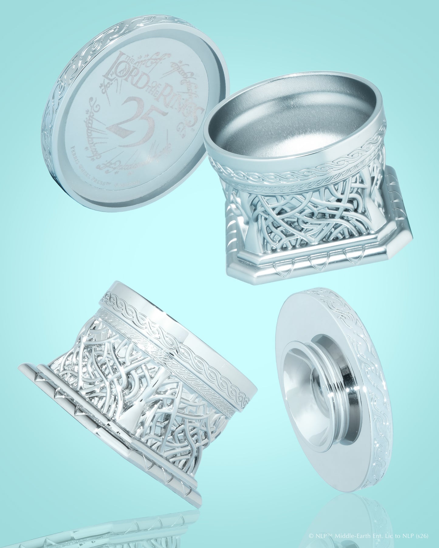 Licencias Oficiales | Warner Bros. | The Lord of the Rings | 25th Anniversary Edition | Mirror of Galadriel Inkwell - Brushed Edition