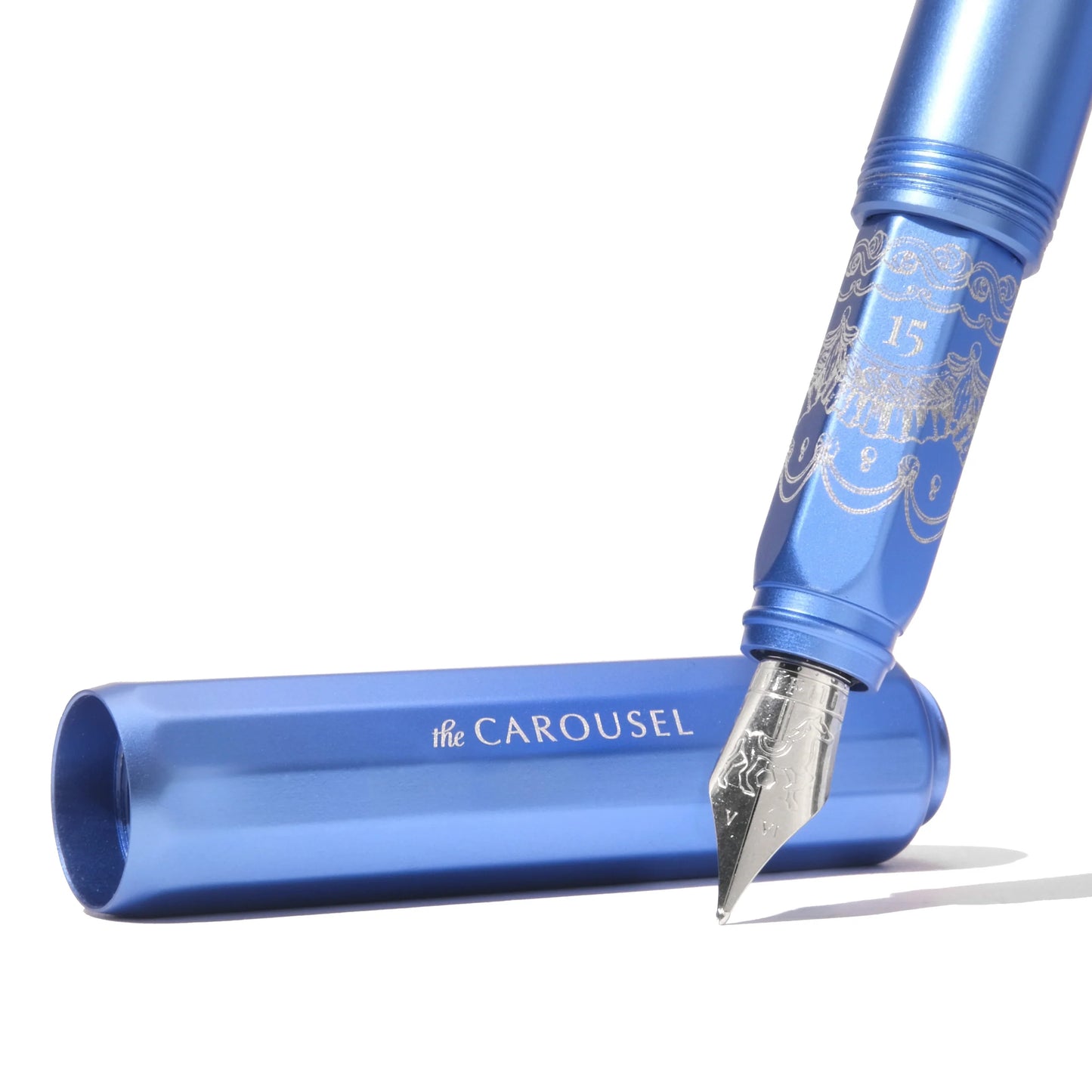 Aluminum Carousel Fountain Pen - Blue Revelry
