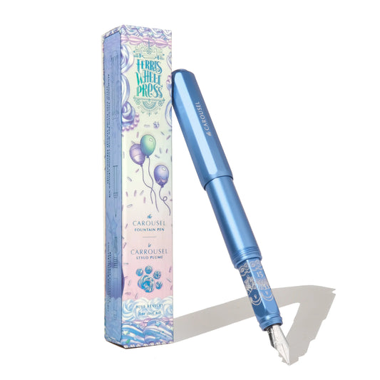 Aluminum Carousel Fountain Pen - Blue Revelry