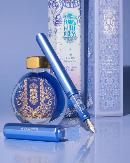 Aluminum Carousel Fountain Pen - Blue Revelry