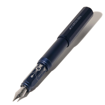 Aluminum Carousel Fountain Pen - Glistening Glass
