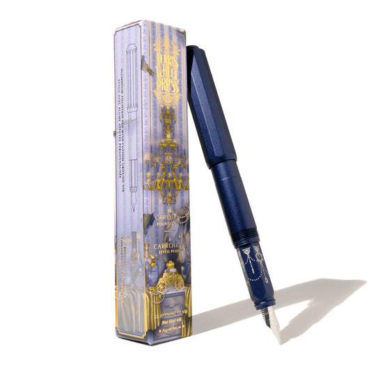 Aluminum Carousel Fountain Pen - Glistening Glass