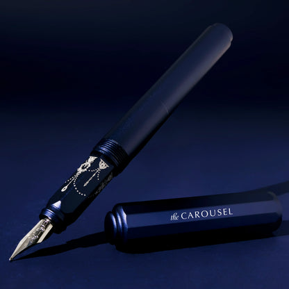 Aluminum Carousel Fountain Pen - Glistening Glass