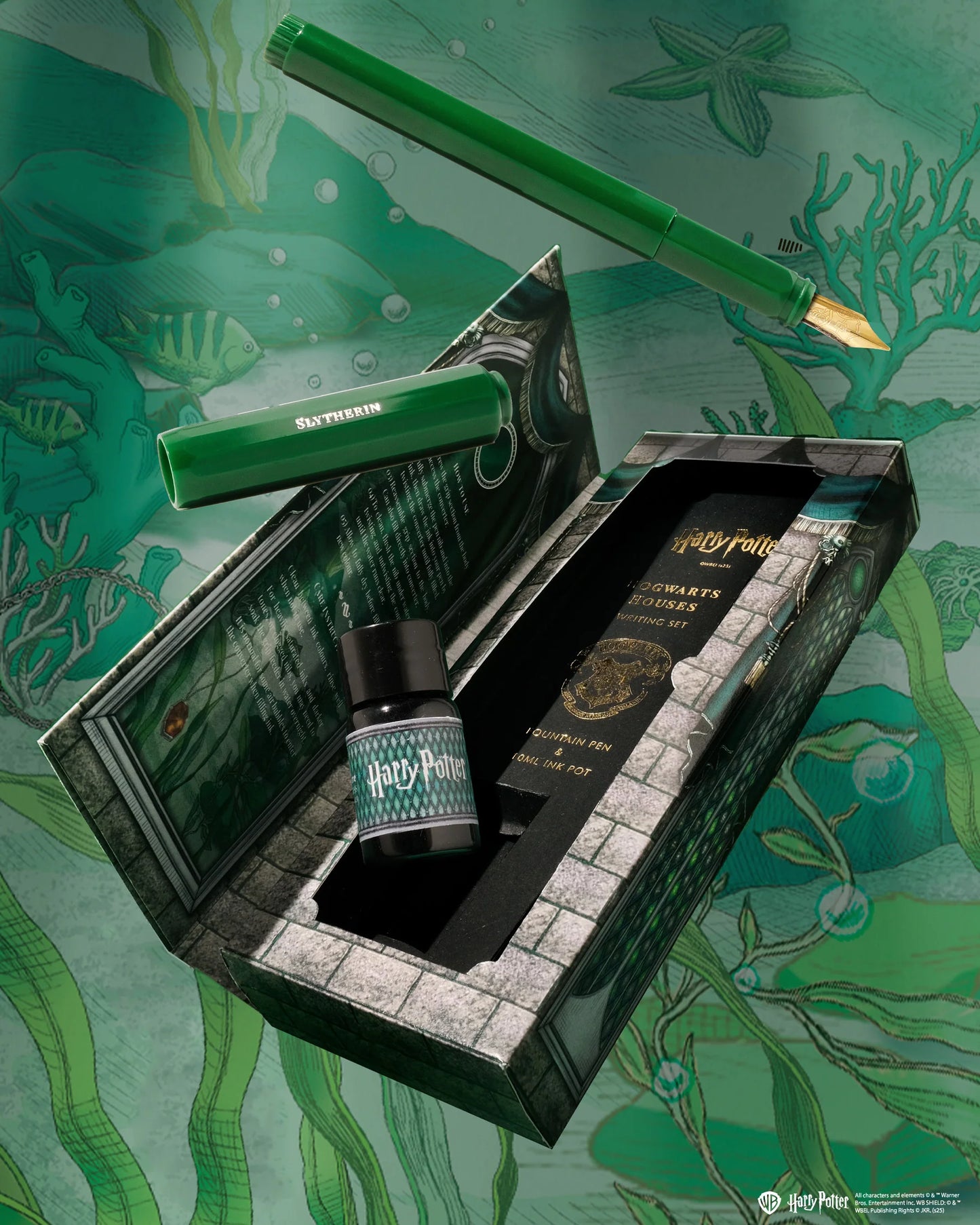 Licencias oficiales | Warner Bros. | Harry Potter | Carousel Fountain Pen and 10ml Ink Set | Slytherin