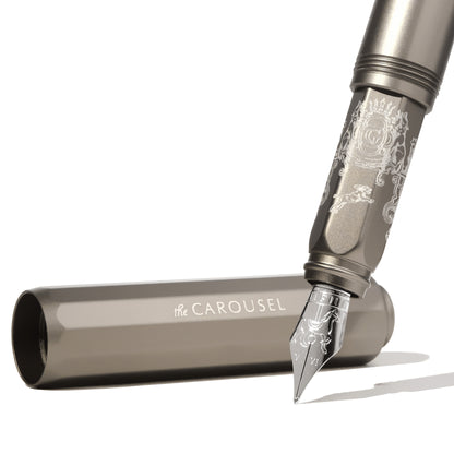 Aluminum Carousel Fountain Pen - Highland Smoke