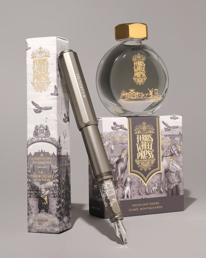 Aluminum Carousel Fountain Pen - Highland Smoke