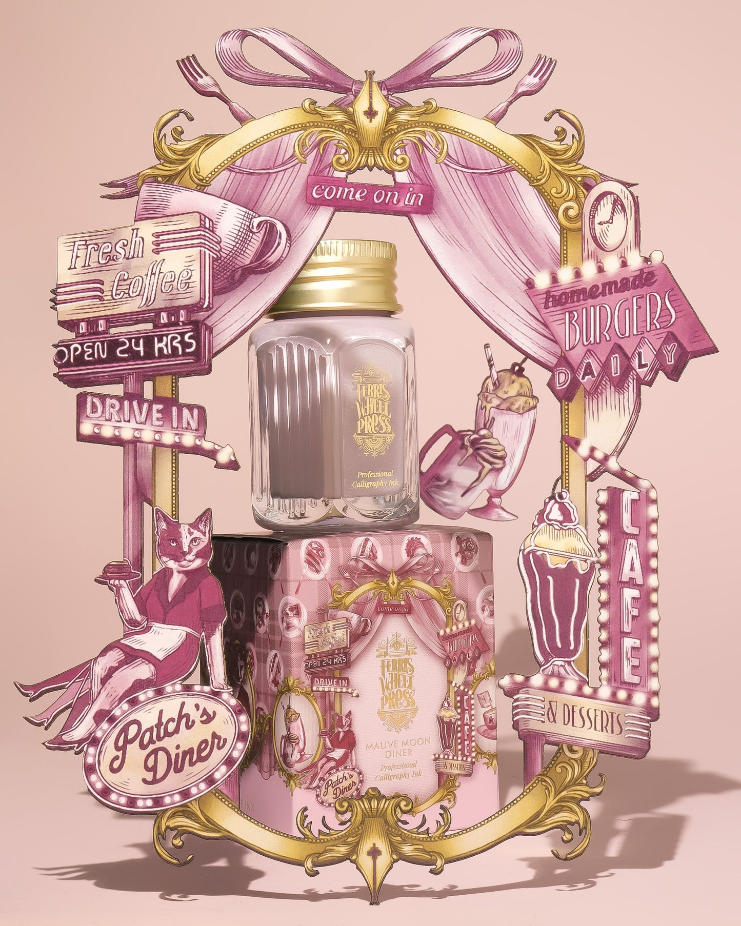 Calligraphy Ink | Mauve Moon Diner 28ml