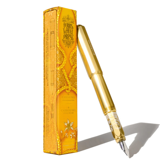 Aluminum Carousel Fountain Pen - Plaited Gold Tress