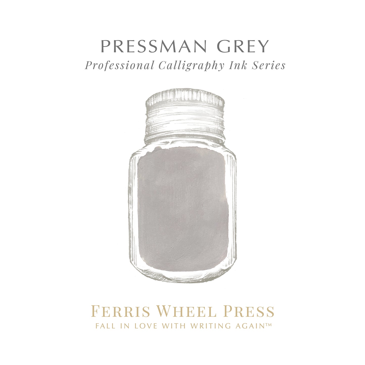 Calligraphy Ink | Pressman Grey 28ml