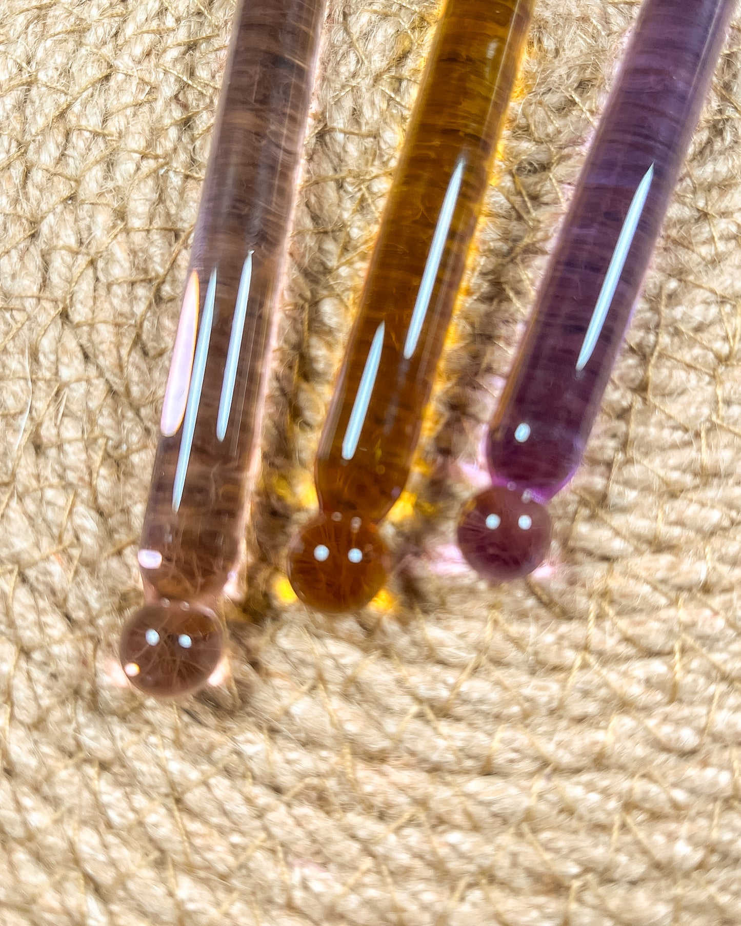 Pluma de cristal de doble punta | Escritura y muestras de tinta