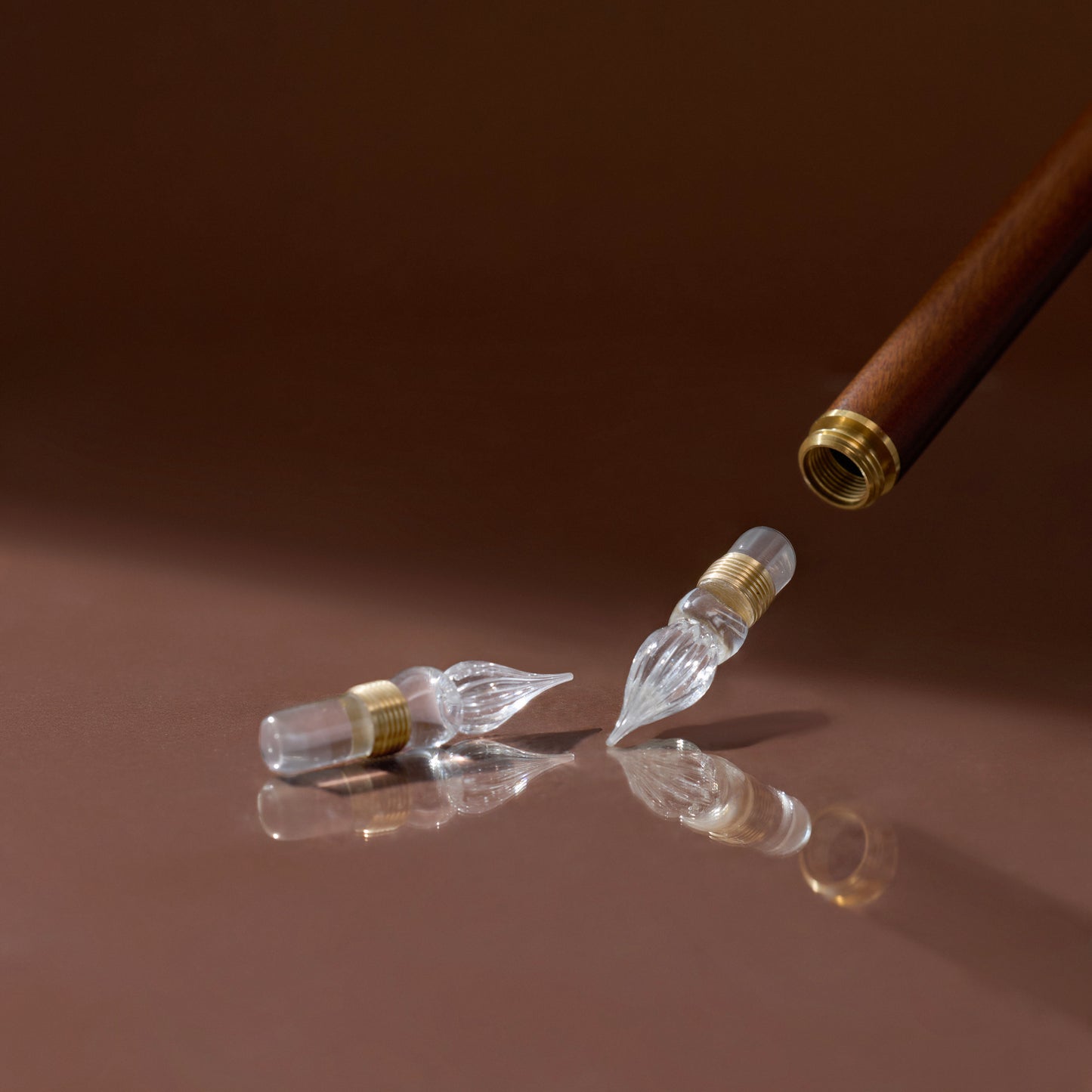 Wearingeul | Pluma de cristal de inmersión con puntas de repuesto | Ideal para probar tintas