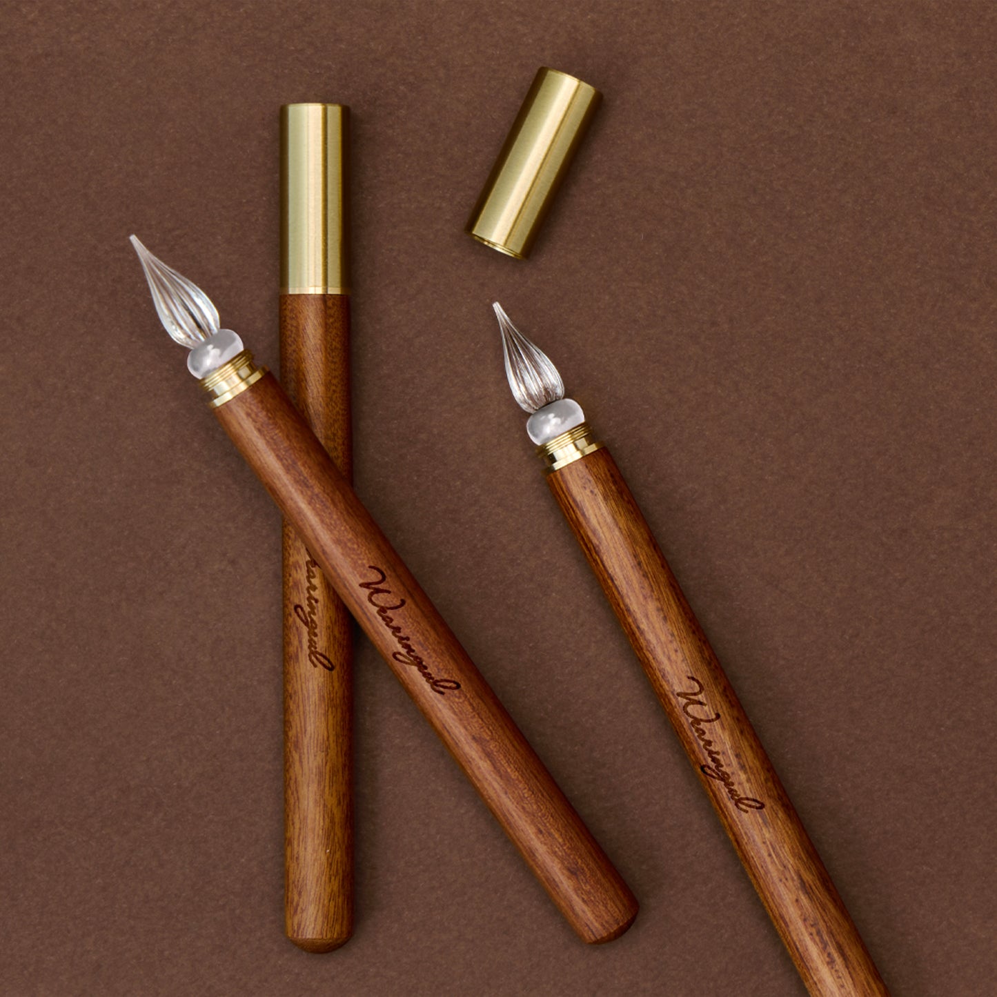 Wearingeul | Pluma de cristal de inmersión con puntas de repuesto | Ideal para probar tintas