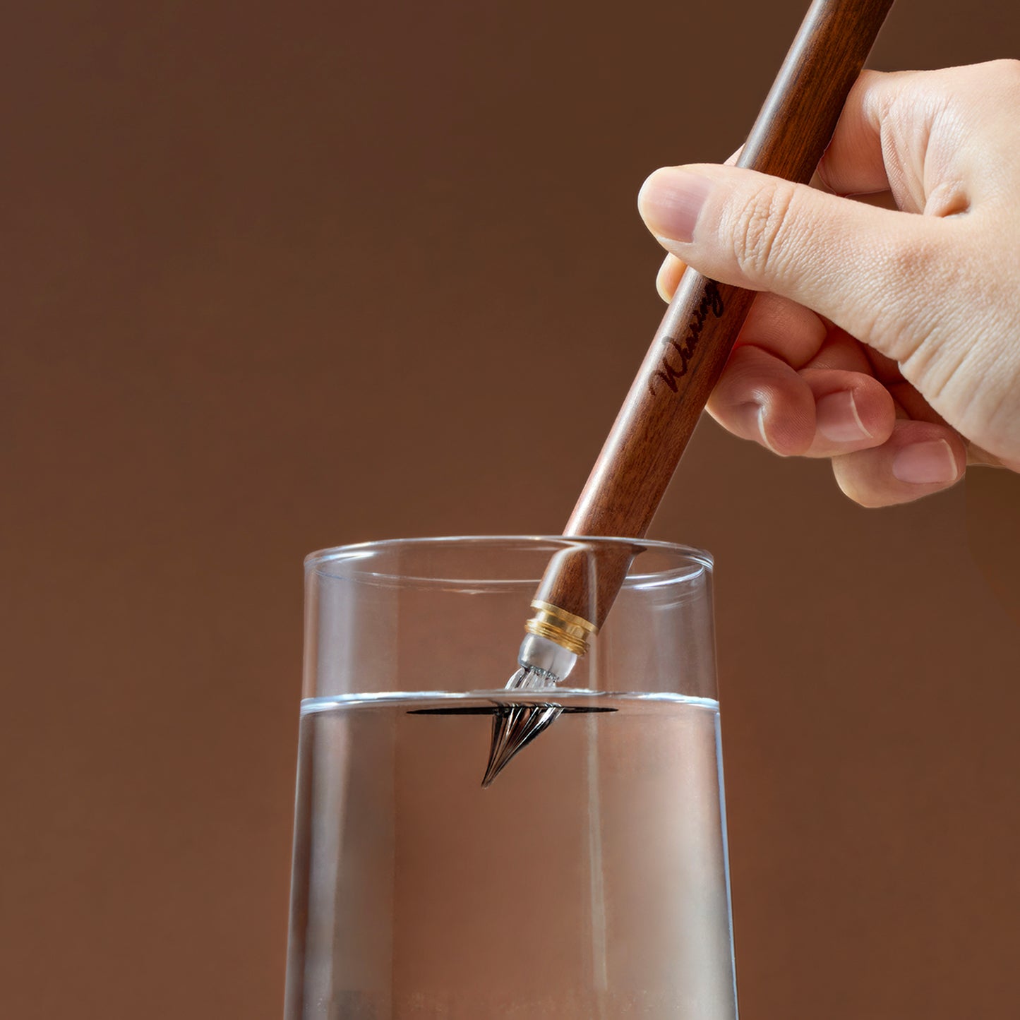 Wearingeul | Pluma de cristal de inmersión con puntas de repuesto | Ideal para probar tintas