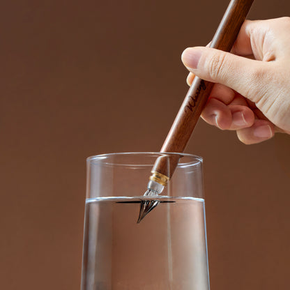 Wearingeul | Pluma de cristal de inmersión con puntas de repuesto | Ideal para probar tintas