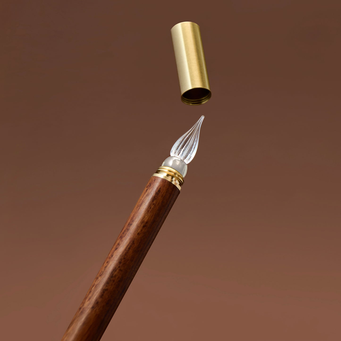 Wearingeul | Pluma de cristal de inmersión con puntas de repuesto | Ideal para probar tintas