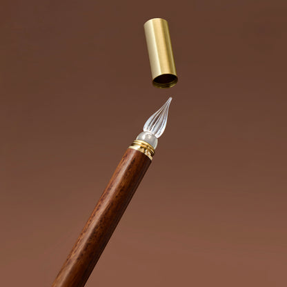 Wearingeul | Pluma de cristal de inmersión con puntas de repuesto | Ideal para probar tintas